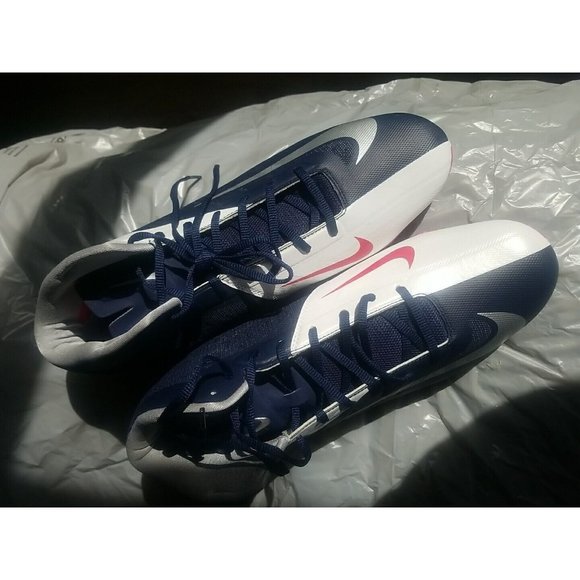 New NIKE Vapor Talon Elite 3/4 TD Molded Football Cleats Navy White Red Mens s15 - Picture 3 of 8